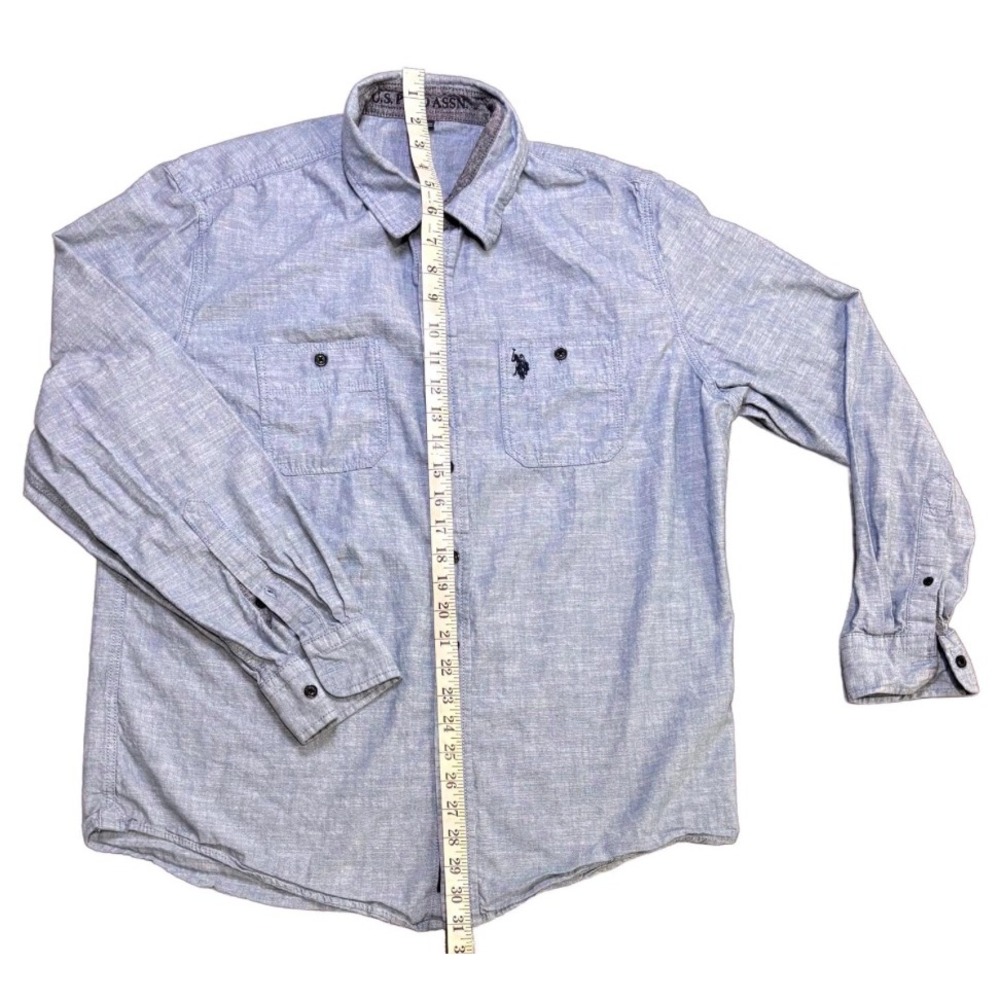 U.S. Polo Assn. Mens Size Large Light Blue Long Sleeve Button Down Shirt‎ - Picture 5 of 9